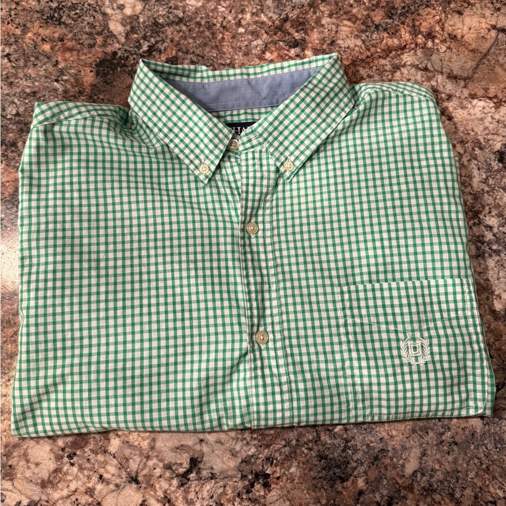 Chaps Green Plaid Casual Shirt